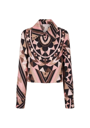PUCCI geometric-print silk shirt - Pink