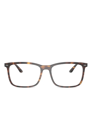 Giorgio Armani rectangle glasses - Brown