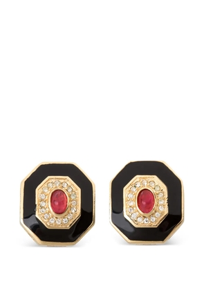 Christian Dior Pre-Owned 1980 clip-on earrings - Black