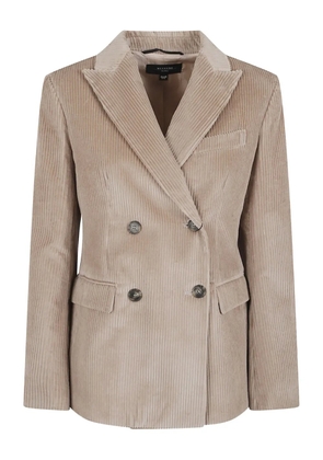 Weekend Max Mara corduroy double-breasted blazer - Neutrals