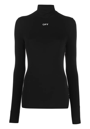 Off-White high-neck long-sleeve T-shirt - Black
