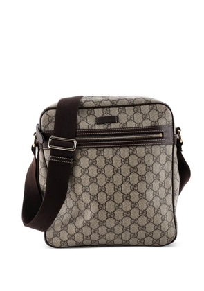 Gucci Pre-Owned Front Zip Messenger GG Coated Canvas Medium crossbody bag - Brown