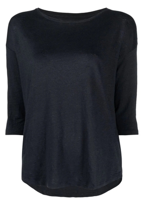 Majestic Filatures scoop-neck fine-knit top - Blue