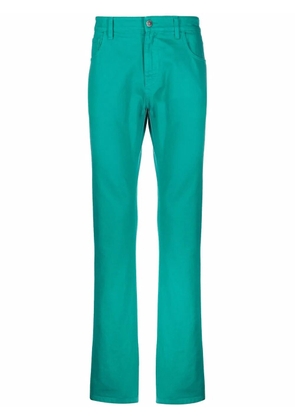 Raf Simons logo-patch straight-leg trousers - Green