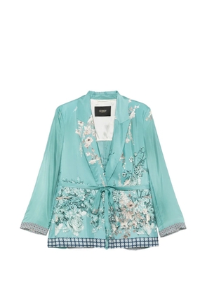Seventy floral-print blazer - Blue