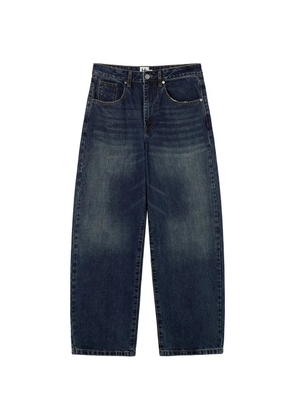 b+ab faded-effect wide-leg jeans - Blue