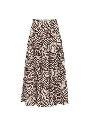 Nicholas Yasmin pleated midi skirt - Brown