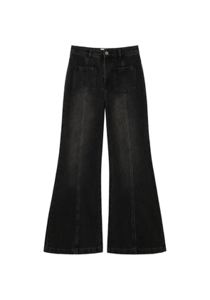 b+ab panelled flared jeans - Black