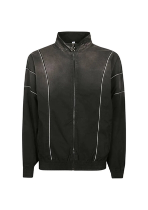 Off-White piped-trim zip-up jacket - Grey