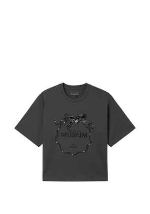 Musium Div. bow-graphic T-shirt - Grey