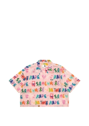 AAPE BY *A BATHING APE® short-sleeve graphic-print shirt - Pink