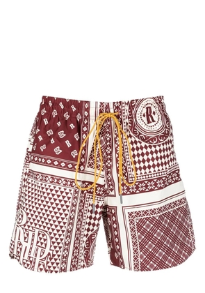 RHUDE graphic-print swim shorts - Red