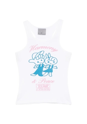 Ashley Williams Harmony & Peace vest - White