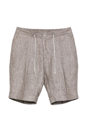 Barba drawstring pleated shorts - Neutrals