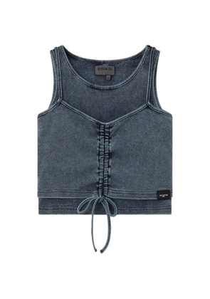 Musium Div. drawstring-detail ribbed tank top - Blue