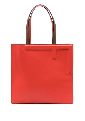 FENDI medium Flip leather tote bag - Brown