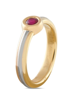Cartier ruby gold tricolor ring