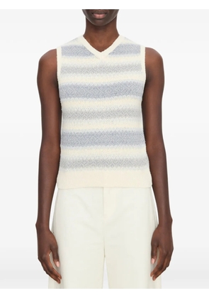 Vince striped V-neck vest - Neutrals