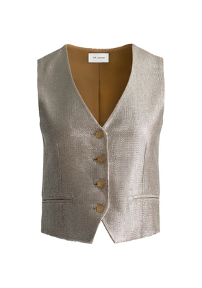 St. John V-neck button vest - Silver