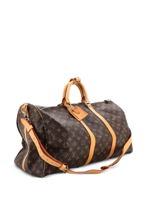 Louis Vuitton Pre-Owned Keepall Bandouliere Bag Monogram Canvas 55 travel bag - Brown