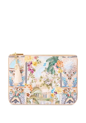 Camilla small The Architects Of Alcázar zip clutch bag - Neutrals