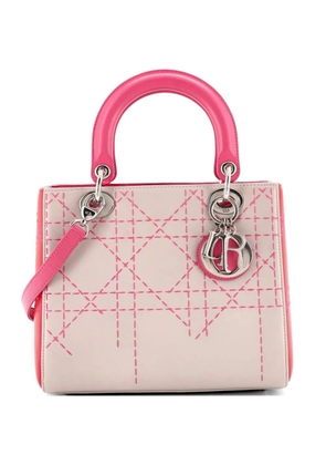 Christian Dior Pre-Owned Lady Dior Bag Cannage Stitch Leather Medium satchel - Neutrals