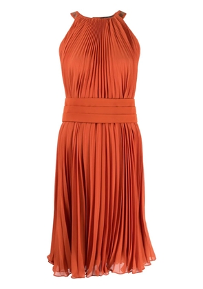 Max Mara plissé sleeveless dress - Orange