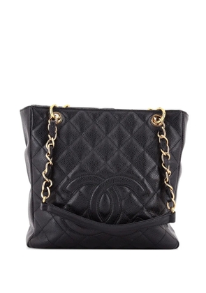 CHANEL Pre-Owned Petite Shopping Quilted Caviar tote bag - Black