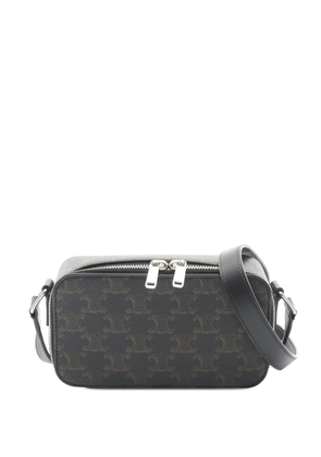 Celine Pre-Owned 2021-2025 Triomphe Coated Canvas crossbody bag - Black