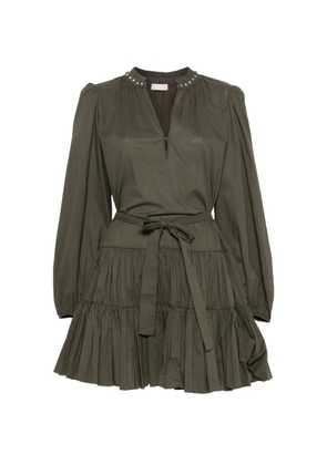 LIU JO studded gathered mini dress - Green