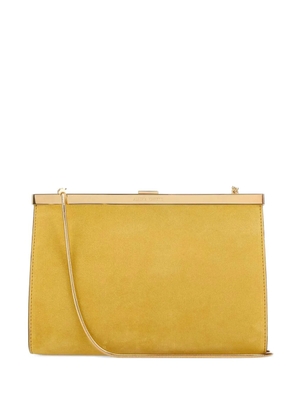 Alberta Ferretti suede chain clutch - Yellow