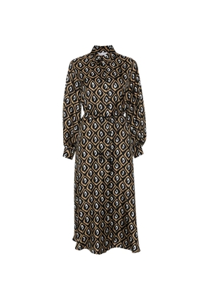 Max Mara printed midi dress - Black