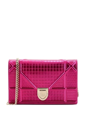 Christian Dior Pre-Owned Diorama Wallet on Chain Cannage Embossed Calfskin clutch bag - Purple