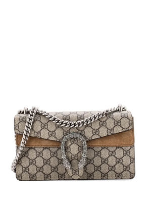 Gucci Pre-Owned Dionysus Bag GG Coated Canvas with Crystal Embellished Metal Small shoulder bag - Brown