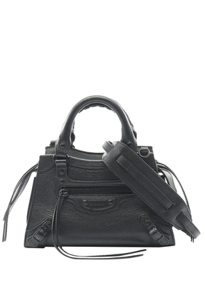 Balenciaga Pre-Owned 2010-2026 Mini Grained Calfskin Motocross Neo Classic City satchel - Black