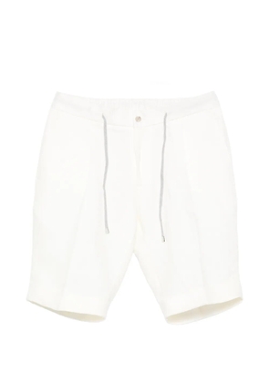 Barba drawstring pleated shorts - White