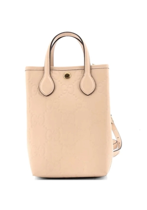 Gucci Pre-Owned Vertical GG Embossed Leather Mini tote bag - Neutrals
