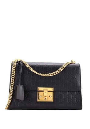 Gucci Pre-Owned Padlock Guccissima Leather Medium shoulder bag - Black