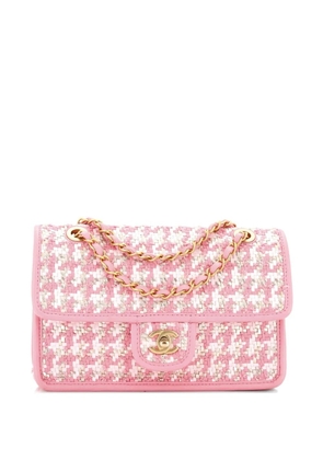 CHANEL Pre-Owned Classic Single Flap Bag Woven Lambskin and Viscose Small shoulder bag - Pink