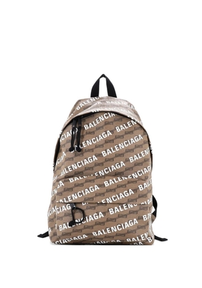 Balenciaga Pre-Owned Signature BB Logo Coated Canvas backpack - Brown