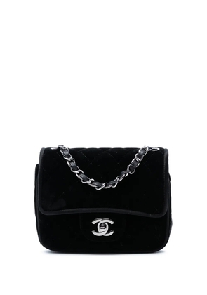 CHANEL Pre-Owned 2005-2006 Mini Square Classic Velvet Single Flap crossbody bag - Black