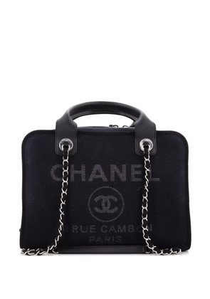 CHANEL Pre-Owned Deauville NM Bowling Bag Mixed Fibers Large handbag - Blue