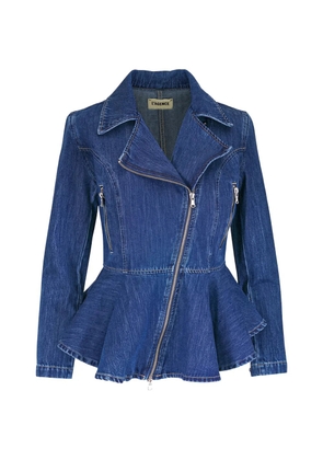 L'Agence zip cotton jacket - Blue