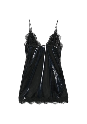 Oséree Travaillè lace-trim mini dress - Black