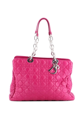 Christian Dior Pre-Owned Soft Zipped Shopping Cannage Quilt Lambskin Large tote bag - Purple