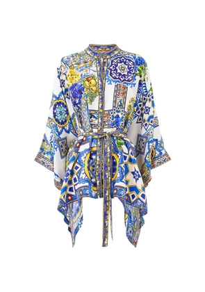 Camilla España Nirvana button scarf blouse - White