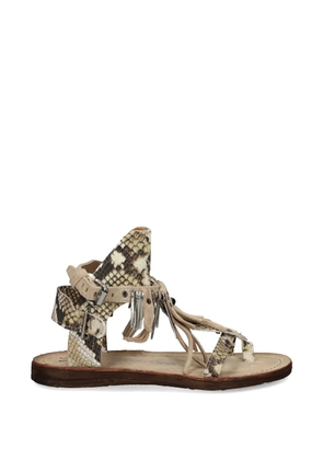 A.S.98 snakeskin sandals - Neutrals