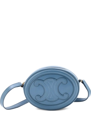 Celine Pre-Owned Triomphe Oval Leather Mini crossbody bag - Blue