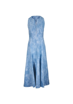 Akris Punto washed denim jacquard midi dress - Blue