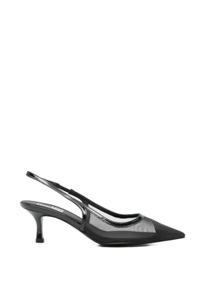 Love Moschino mesh point-toe pumps - Black